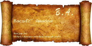 Bacsó Amadea névjegykártya
